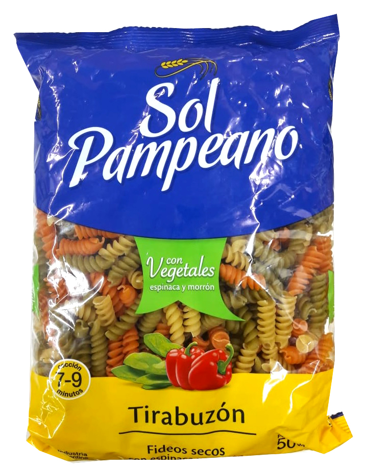Fideos Tirabuzón Trisabor Sol Pampeano 500g