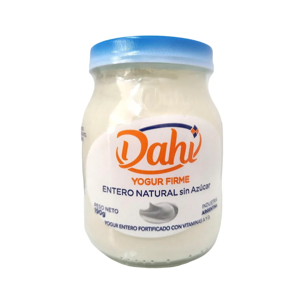 Yogurt Firme Natural Sin Azucar Dahi 190g