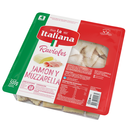 Ravioles Jamón y Muzarella La Italiana 500g