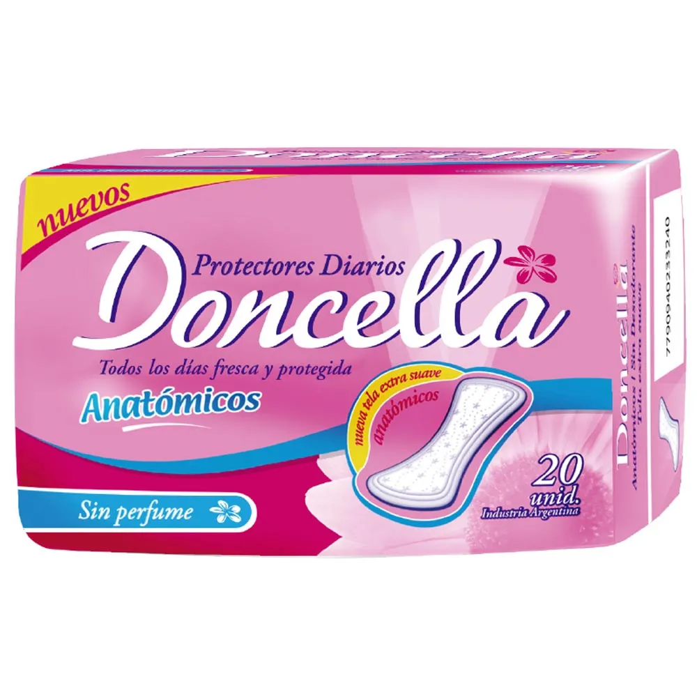 Protectores Anatomico Sin Perfume Doncella 20 u