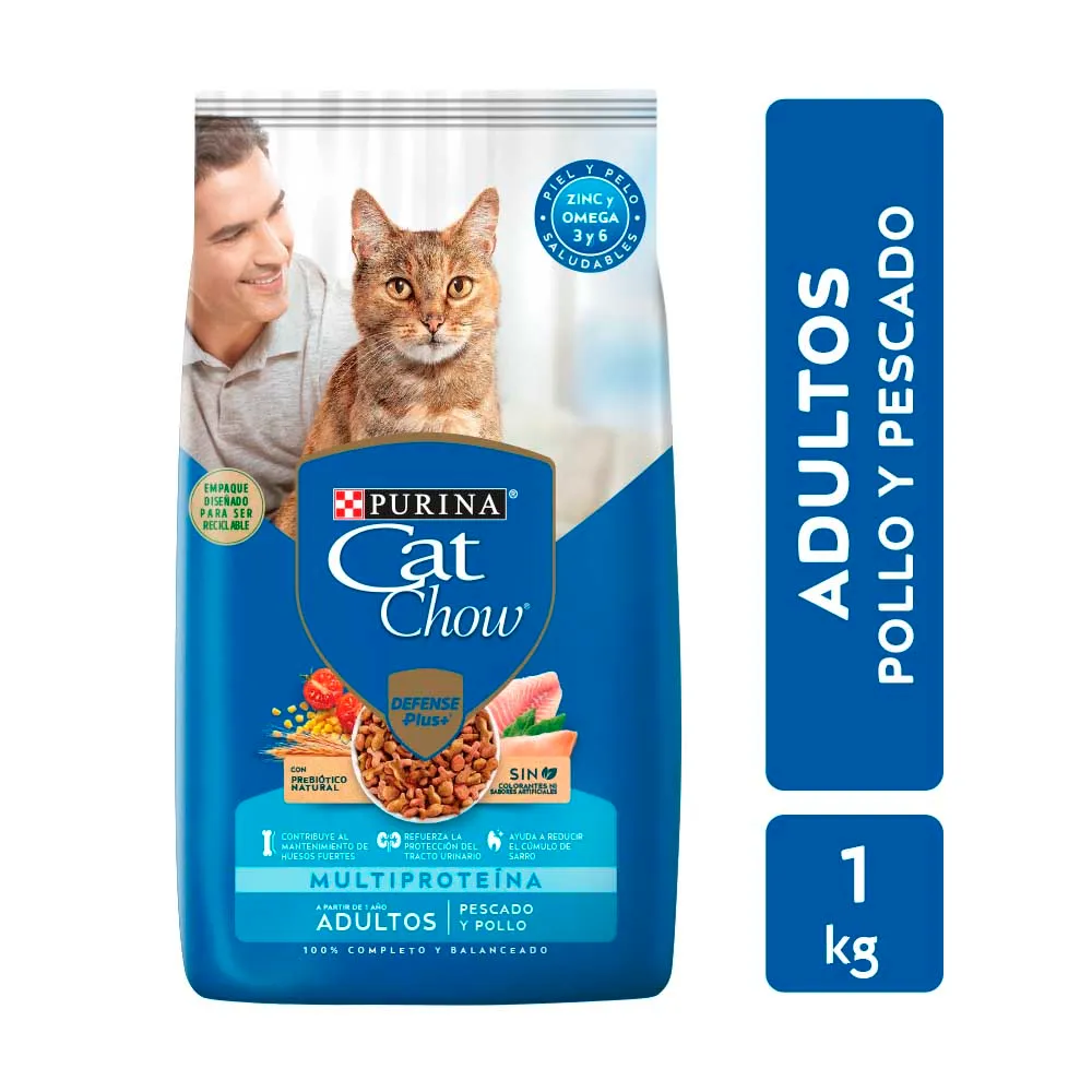 Alimento Gato Adulto Pescado y Pollo Cat Chow 1Kg