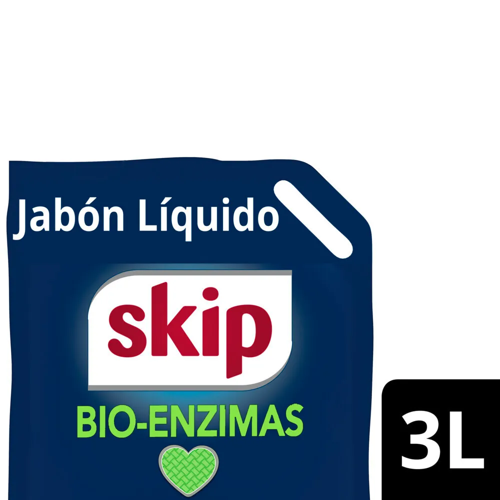 Jabón Líquido Skip Bio-enzimas Doypack 3 L