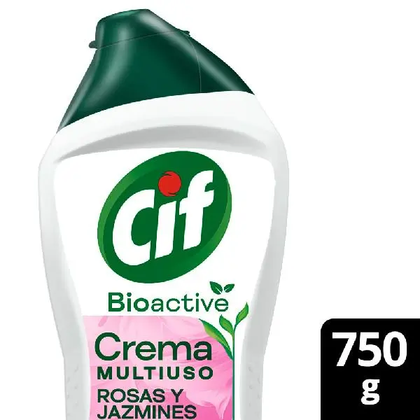 Limpiador cif crema multiuso rosas y jazmines 750grs