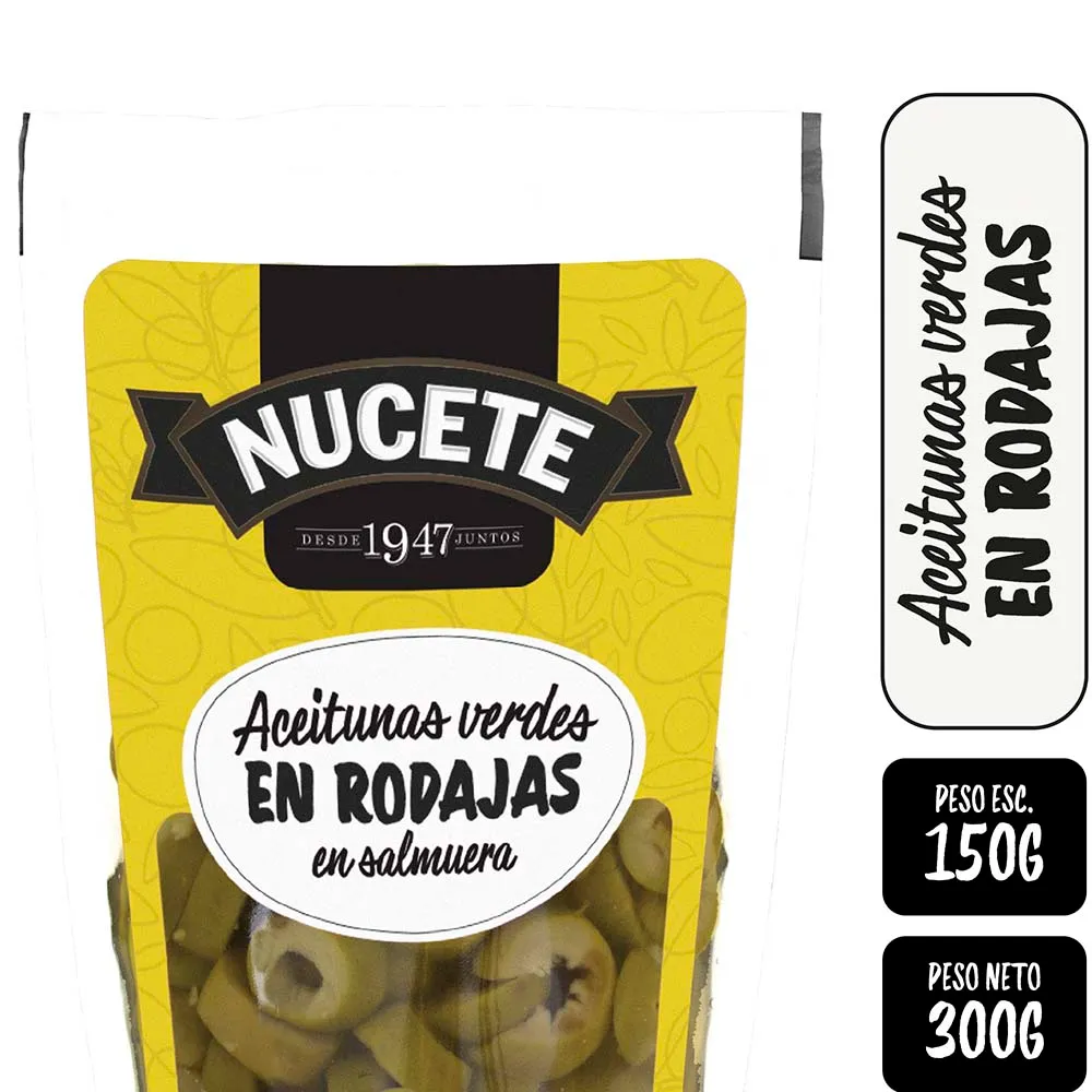 Aceitunas Nucete Verde En Rodajas 150 Gr