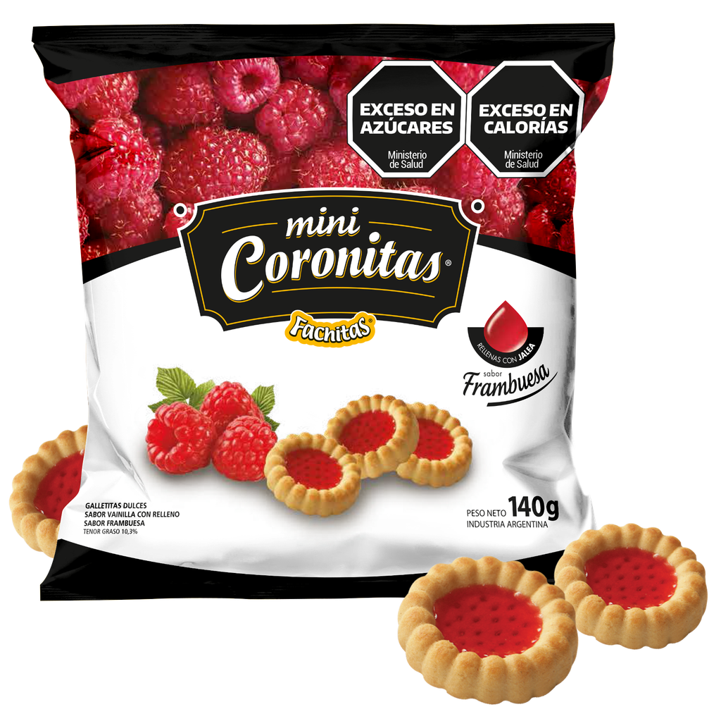 Galletitas Mini Coronitas Frambuesa 140g