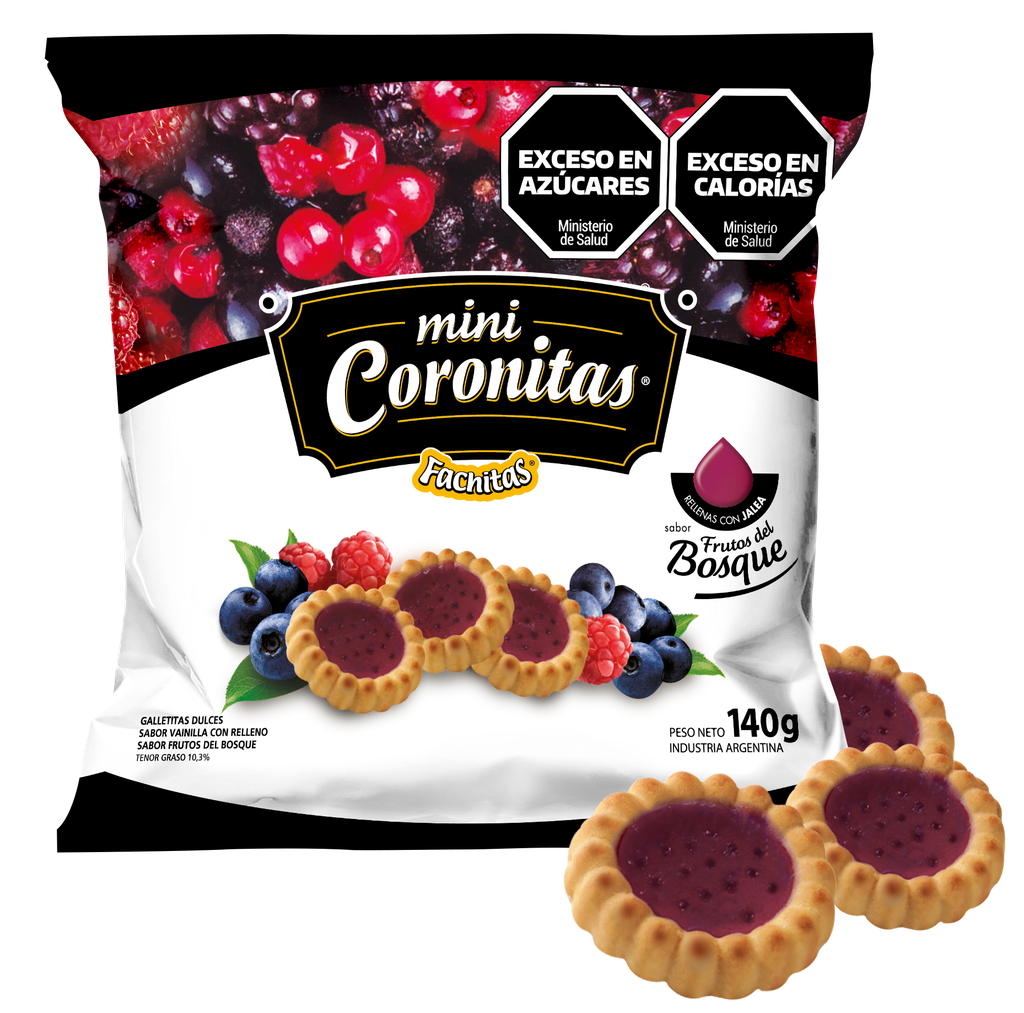 Galletitas Mini Coronitas Frutos Del Bosque Fachitas 140g