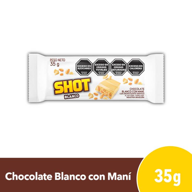 Chocolate Blanco Con Maní Shot 35g
