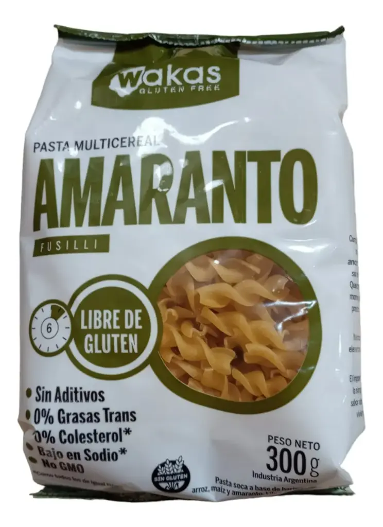 Fideos Multicereal Amaranto Wakas 300g