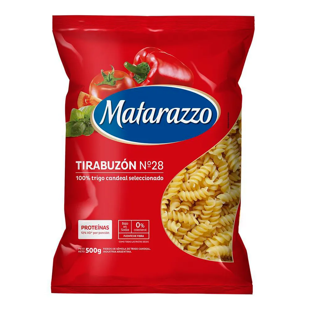 Fideos tirabuzón n°28 Matarazzo 500g