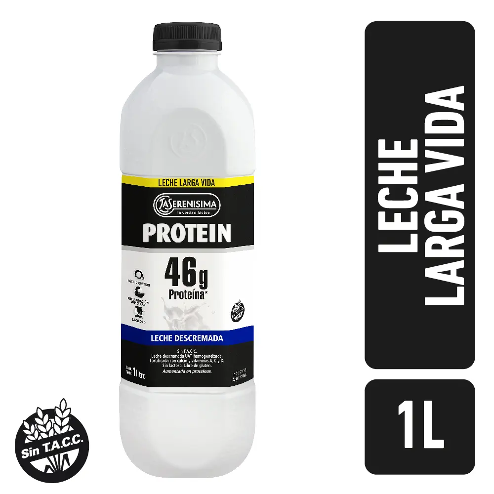 Leche Protein La Serenísima Pet Larga Vida 1L 