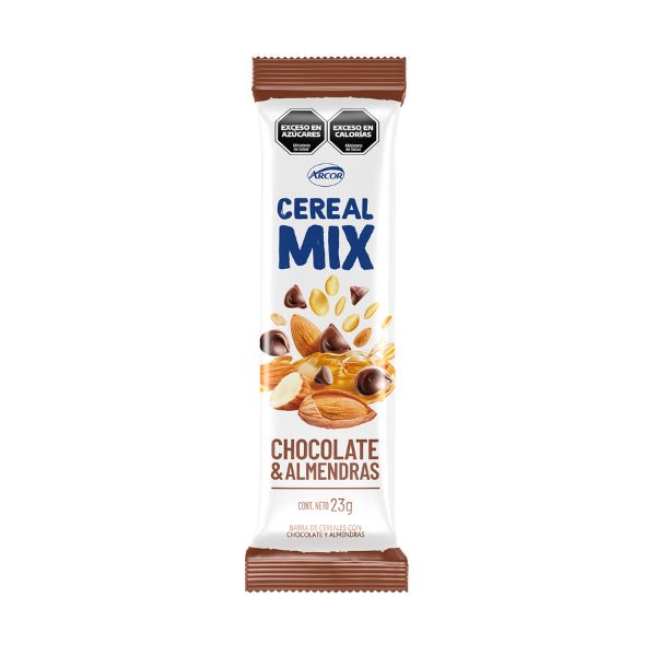 Barra De Cereal Chocolate Y Almendras Cereal Mix 23g