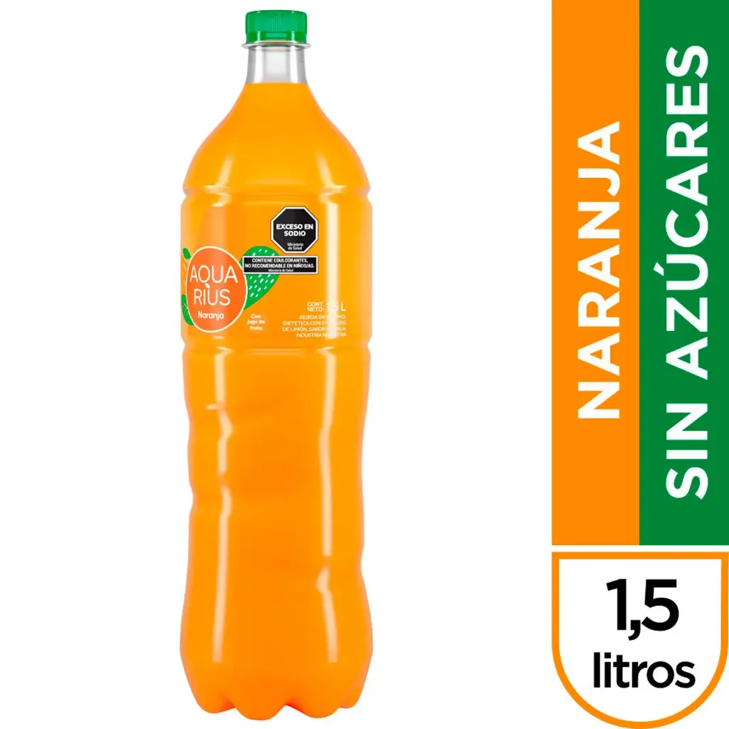 Agua Saborizada Naranja Zero Aquarius 1500cc