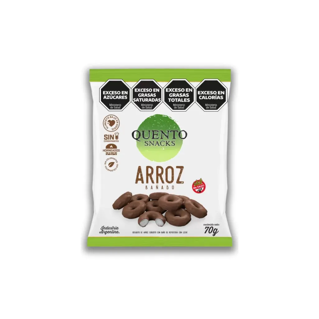 Bocaditos De Arroz Bañado En Chocolate Quento 70g