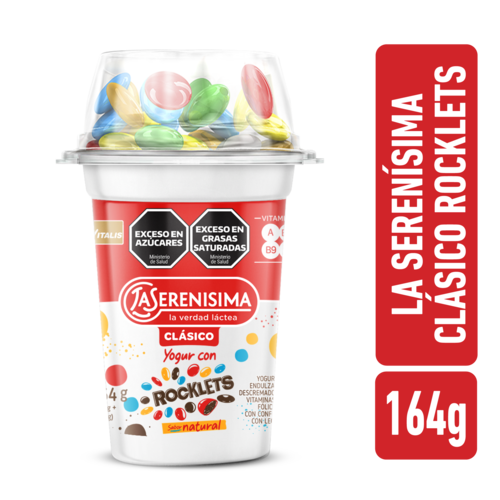 Yogur con Rocklets La Serenísima Clásico 164gr