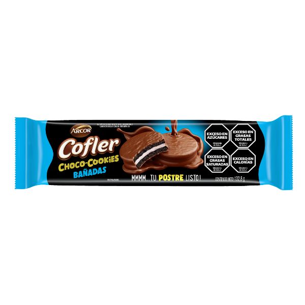 Galletitas Cofler Choco Cookies Bañadas 132,8g 