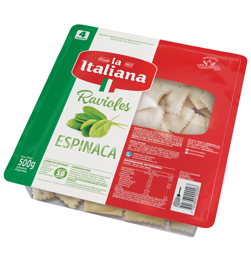 Ravioles Espinaca La Italiana 500g