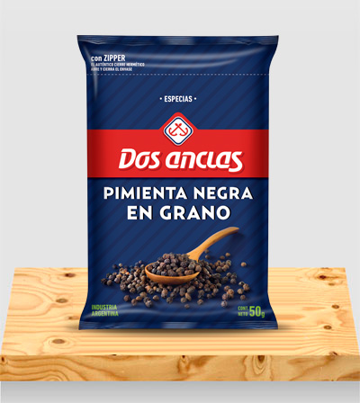 Pimienta Negra en Grano Dos Anclas 50g