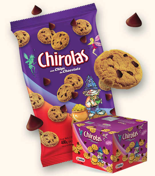 Galletitas dulces con chips de chocolate Chirolas