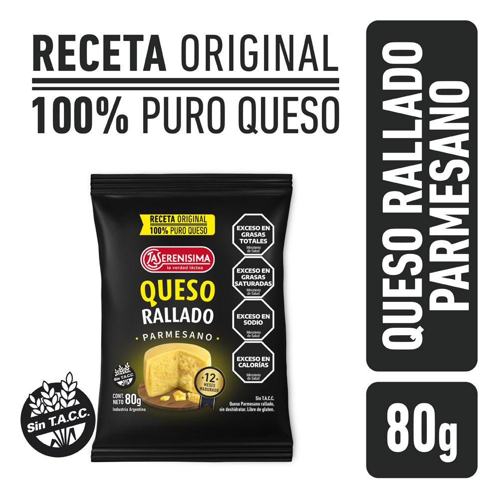 Queso Rallado Parmesano La Serenisima 80g