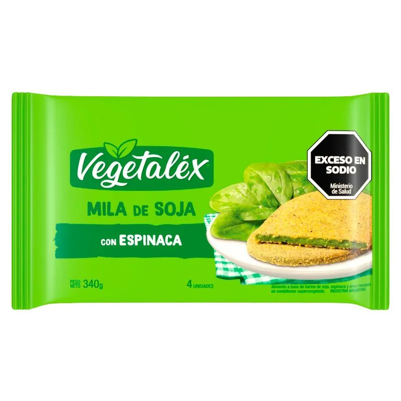 Milanesa  De  Soja Espinaca Vegetalex 4u