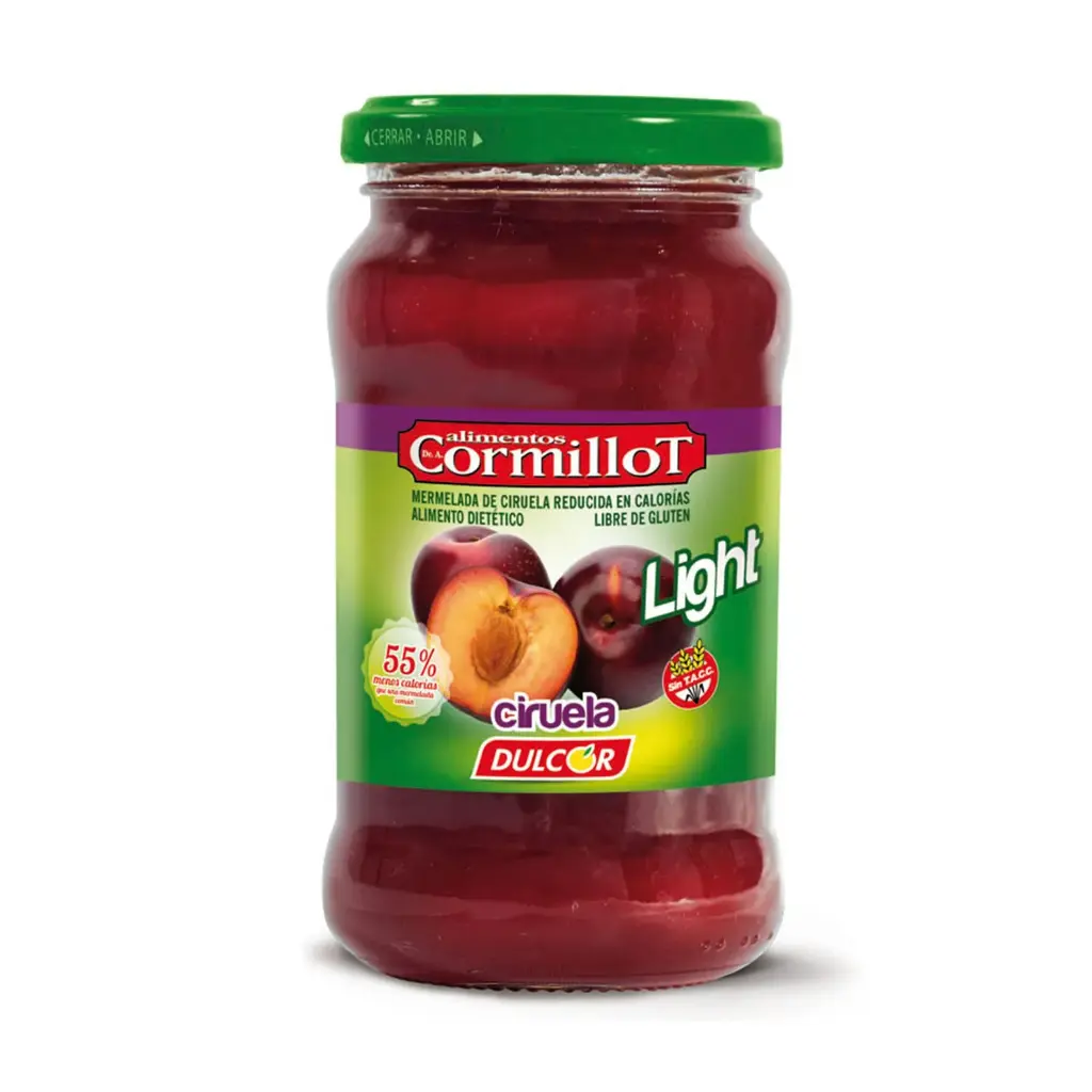 Mermelada Dr. Cormillot de ciruela light frasco 390 g.