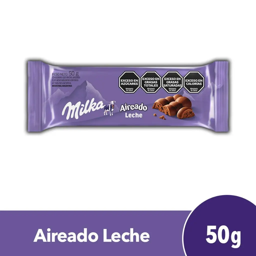Chocolate Aireado Leche Milka 50g