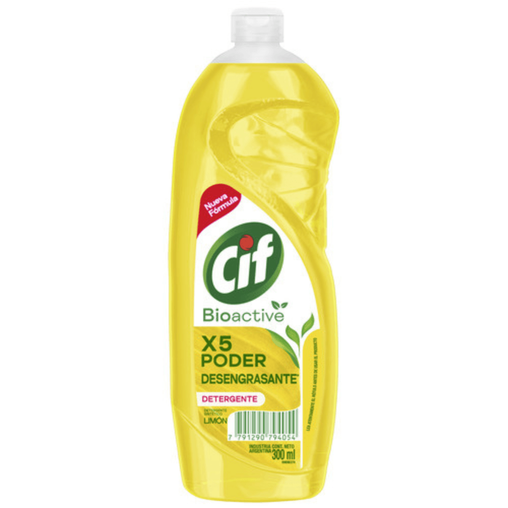 Lavavajilla Bioactive Limón Cif 300Ml