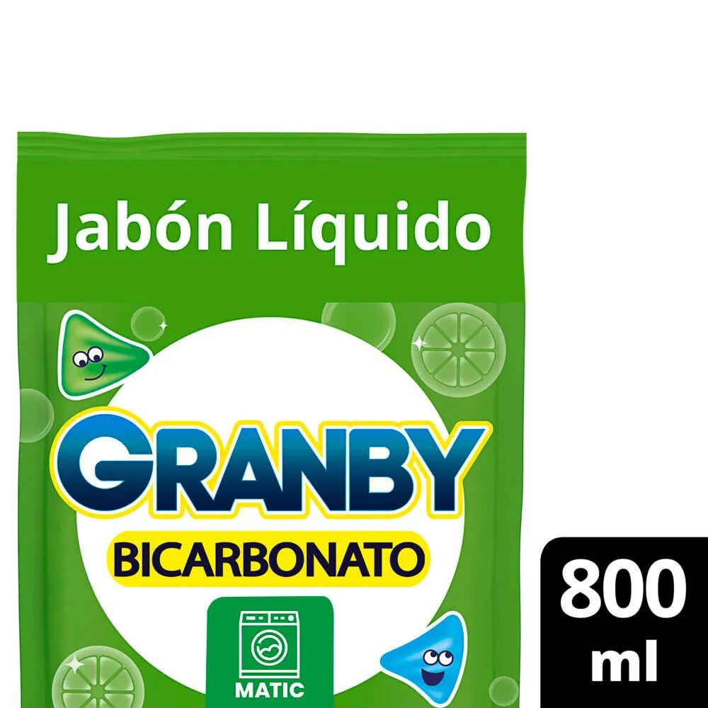 Jabón Líquido Granby Bicarbonato De Limón 800 Ml