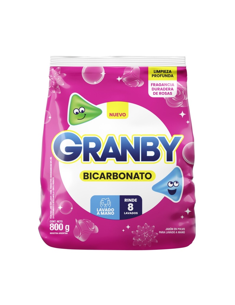 Jabón en Polvo Bicarbonato Granby 800g