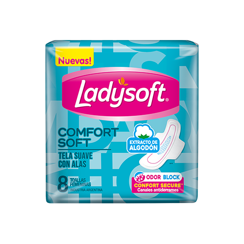 Toallitas Femeninas Comfort Soft Ladysoft 8u