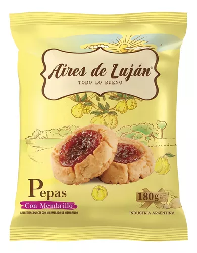 Galletitas Pepas Nevares Aires Lujan 180g