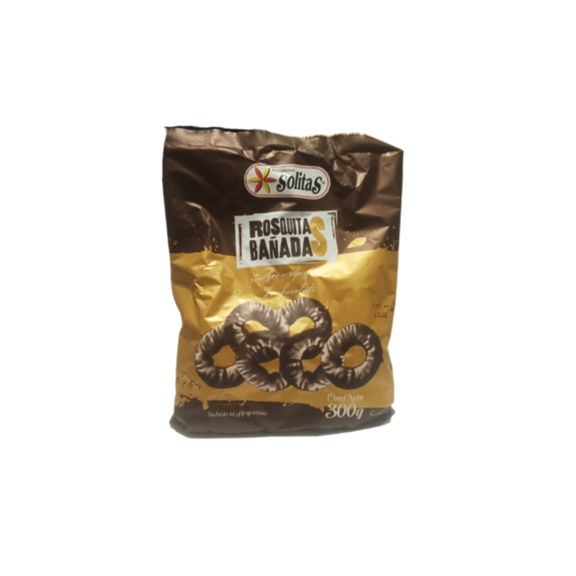 Rosquitas Banadas con Chocolate Solitas 160 g
