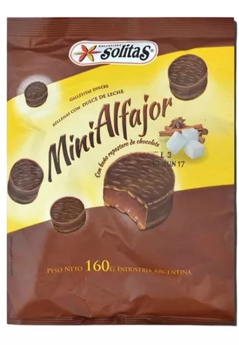 Alfajorcitos de Chocolate Mini Solitas 160 g