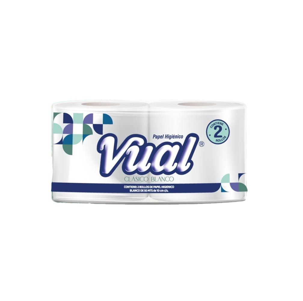 Papel Higiénico Vual 50Mts 2u