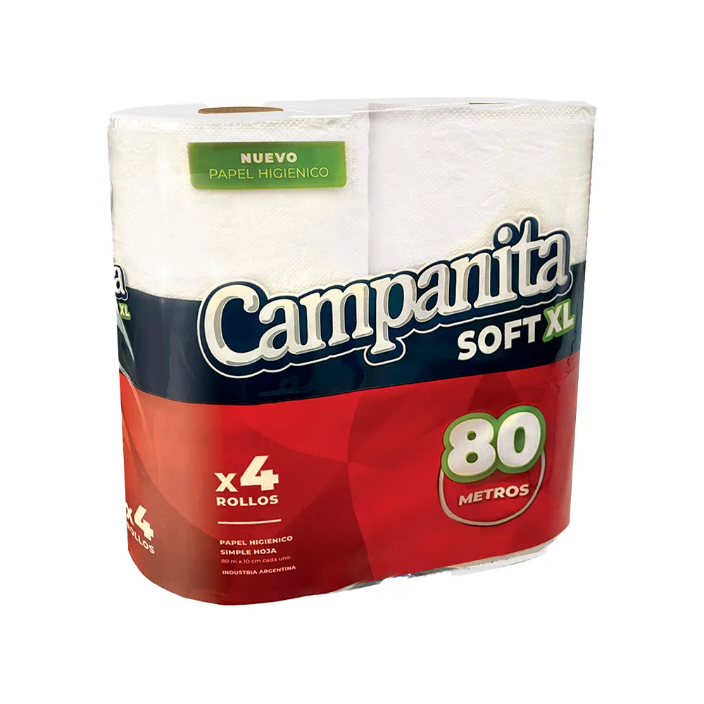 Papel Higiénico Campanita Hoja Simple 4 U
