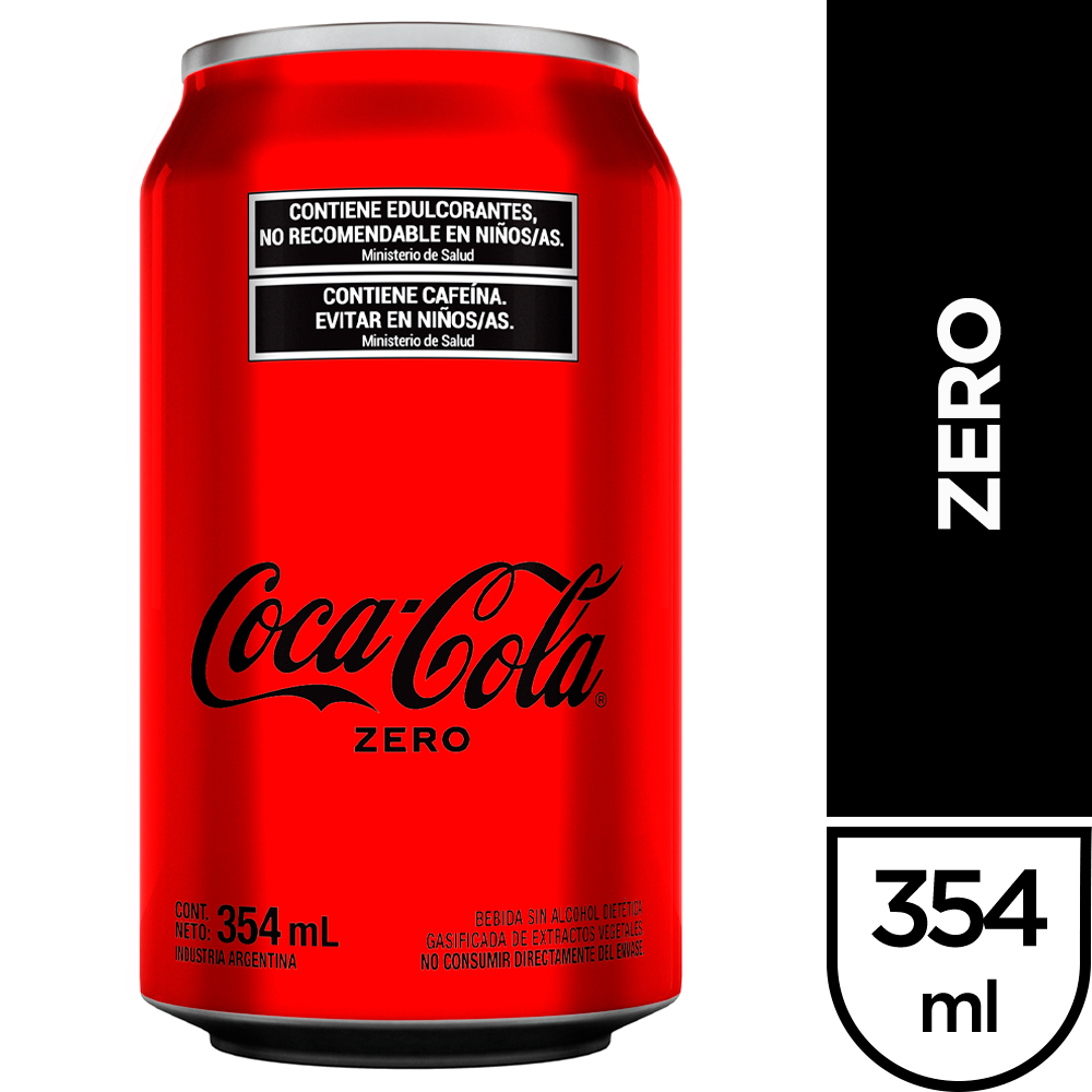 Gaseosa Lata Coca Cola Zero 354 cc