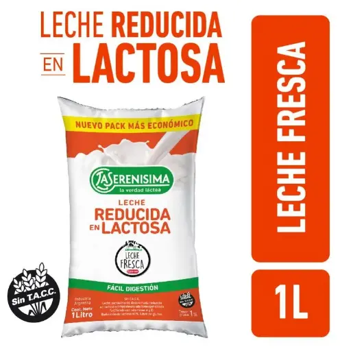 Leche Reducida En Lactosa La Serenisima Sachet 1Lt