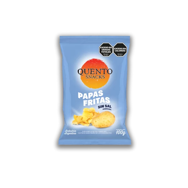 Snack Papas Fritas Sin Sal Quento 92 g