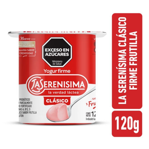 Yogur Clásico Firme Frutilla La Serenísima 120 gr 