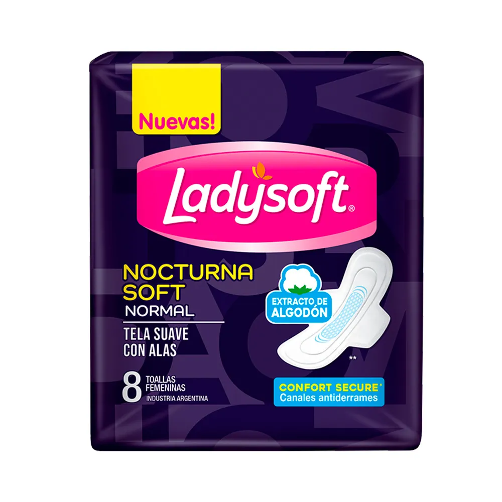 Toallas Nocturna Ladysoft 8u