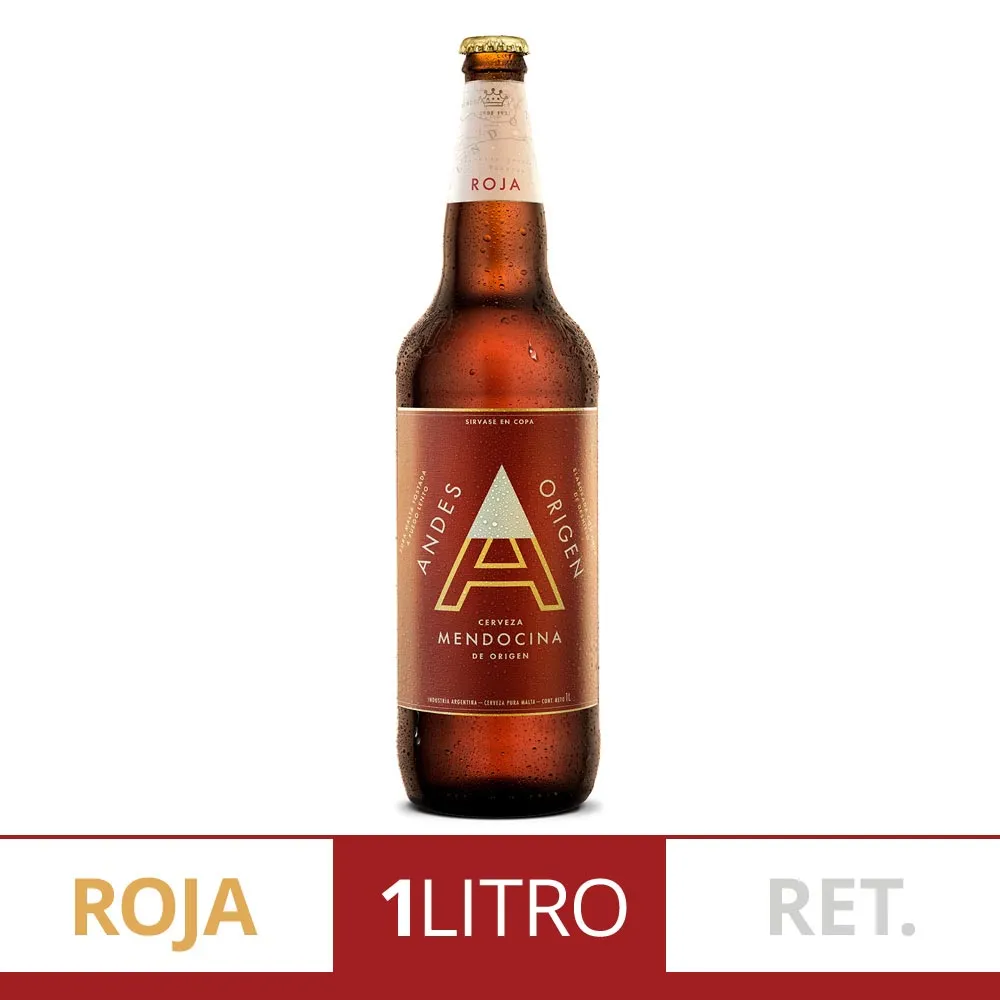 Cerveza Roja Andes 1000 cc