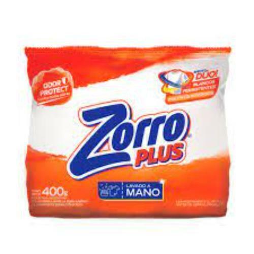 Jabón En Polvo Zorro Plus Lavado A Mano 400g