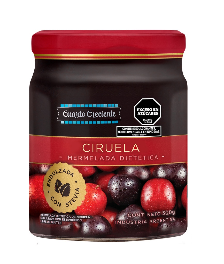 Mermelada Ciruela Sin Azucar Cuarto Creciente 280g