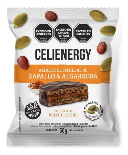 Alfajor De Zapallo Y Algarroba Celienergy 50g