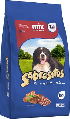 Alimento Perro Adulto Car/Pol/Cer Sabrositos 1,5Kg