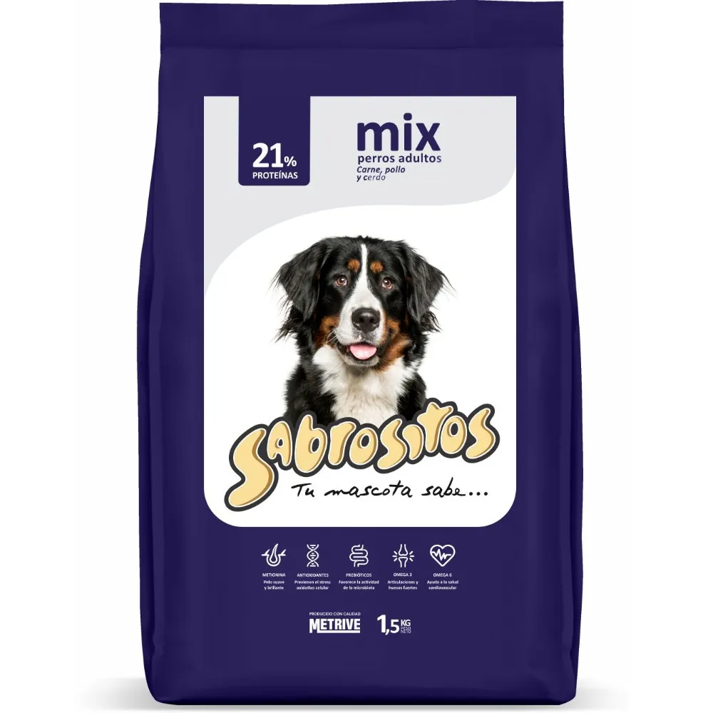 Alimento seco para perro Sabrositos mix de carne y pollo x 1.5 kg