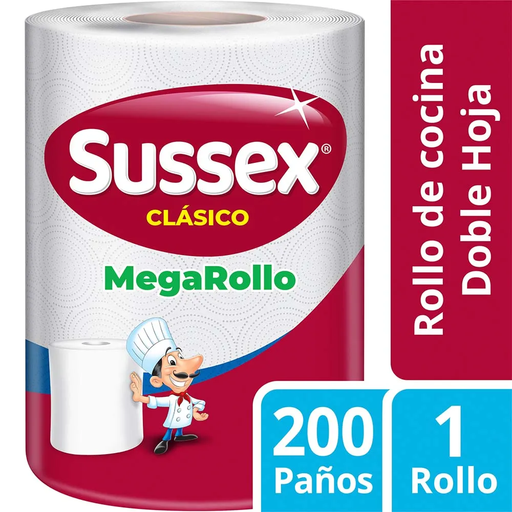 Rollo De Cocina Clásico 200 Paños 1 Un Sussex