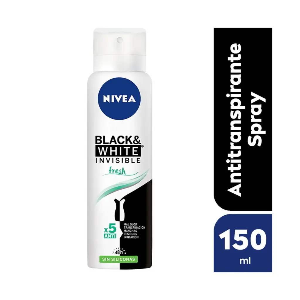 Desodorante Black & White Fresh Nivea 150Ml