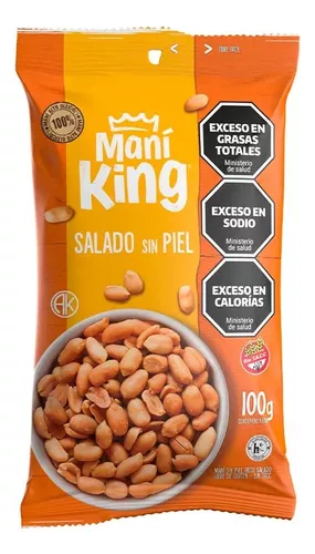 Maní frito Salado Sin Piel Maní King 100g