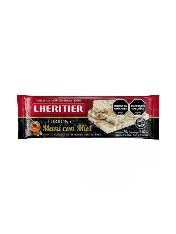 Turron De Mani Con Miel Lheritier 80g